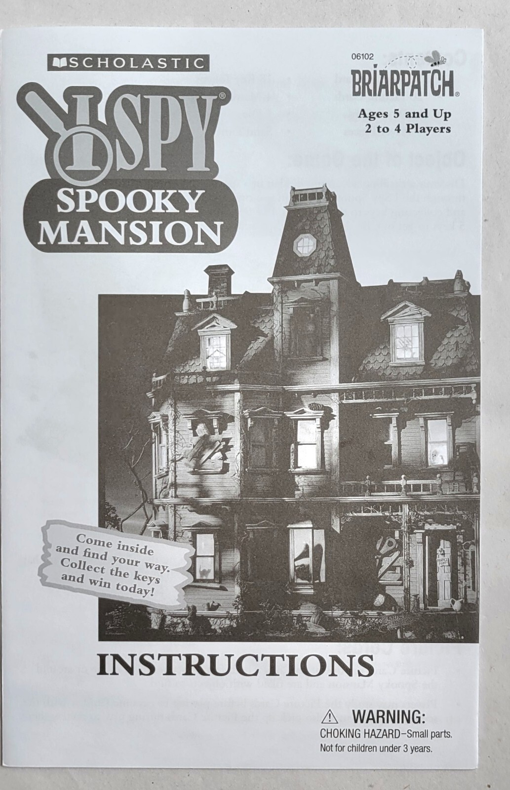 I Spy Spooky Mansion Halloween 3D Board Game Scholastic Briarpatch 2021