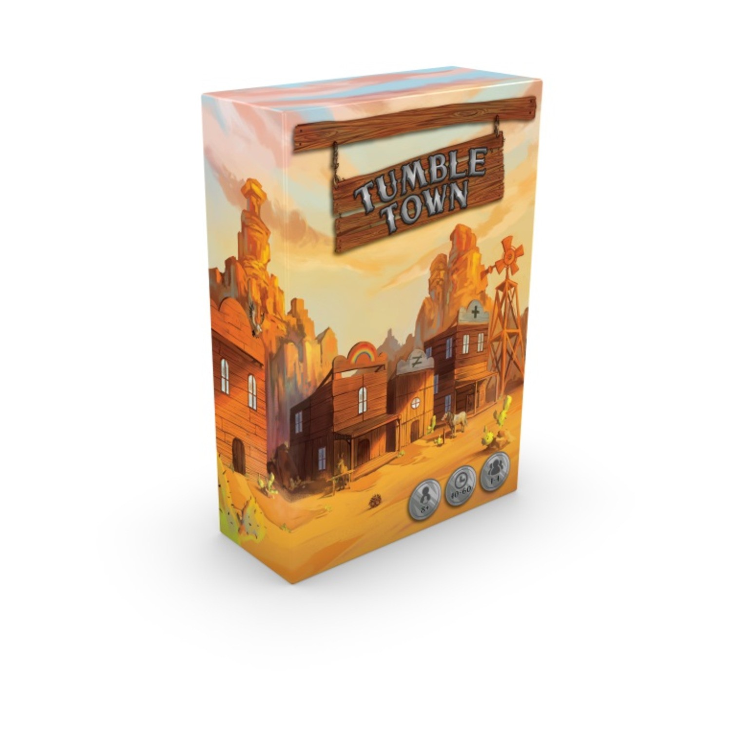 Weird Giraffe Board Game Tumble Town Box VG+/NM