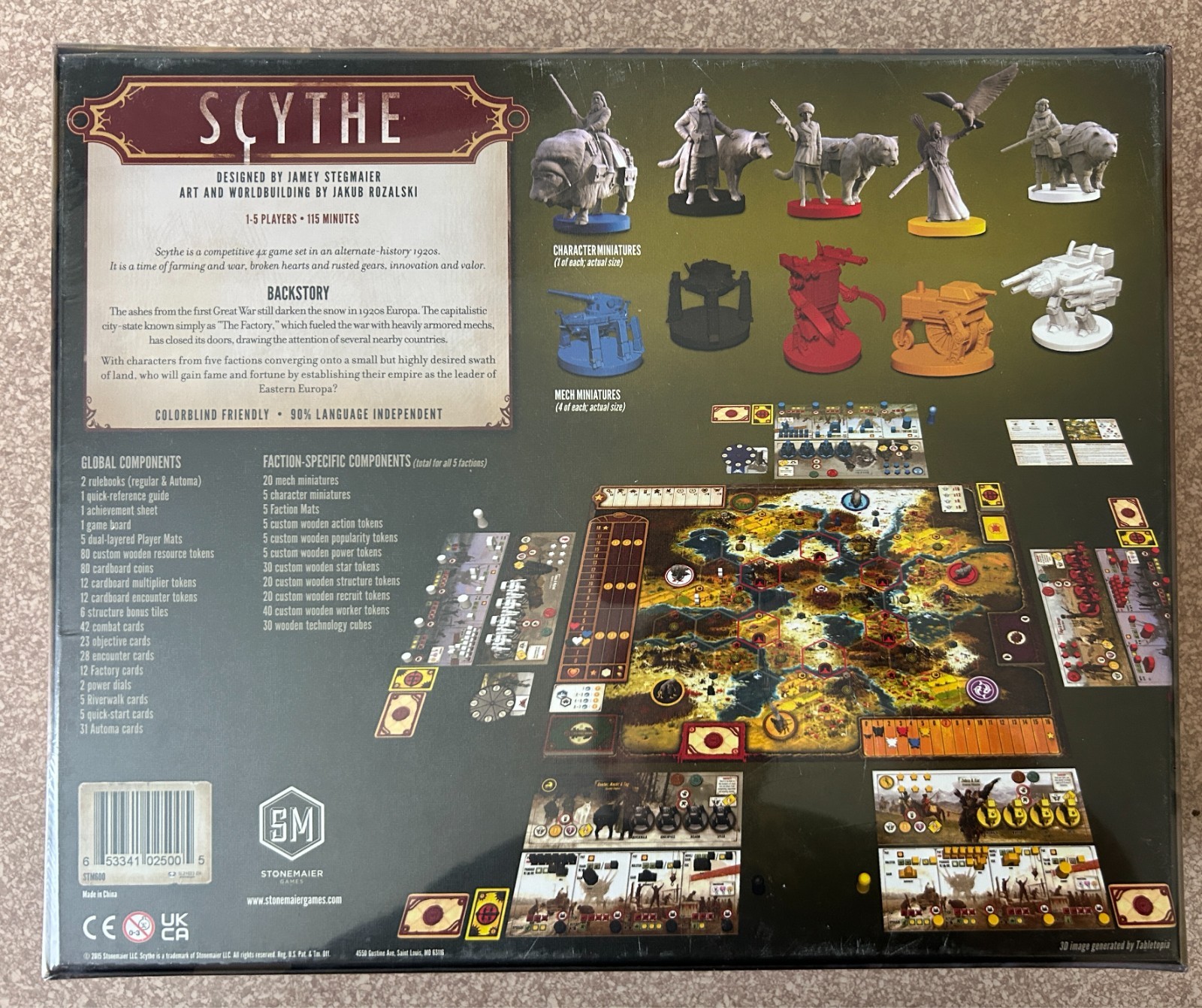 BRAND NEW Sealed Scythe Board Game – Stonemaier Games – 2015: 1-5 Players