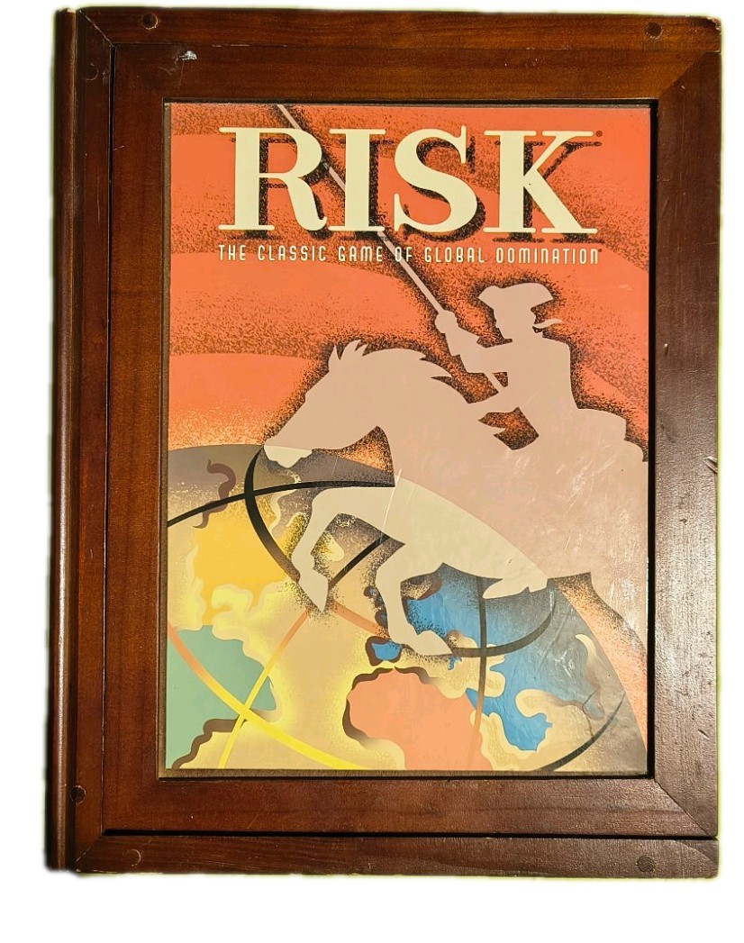 Risk Game Vintage Collection Wooden Book Shelf Box Complete W/Instructions 2005