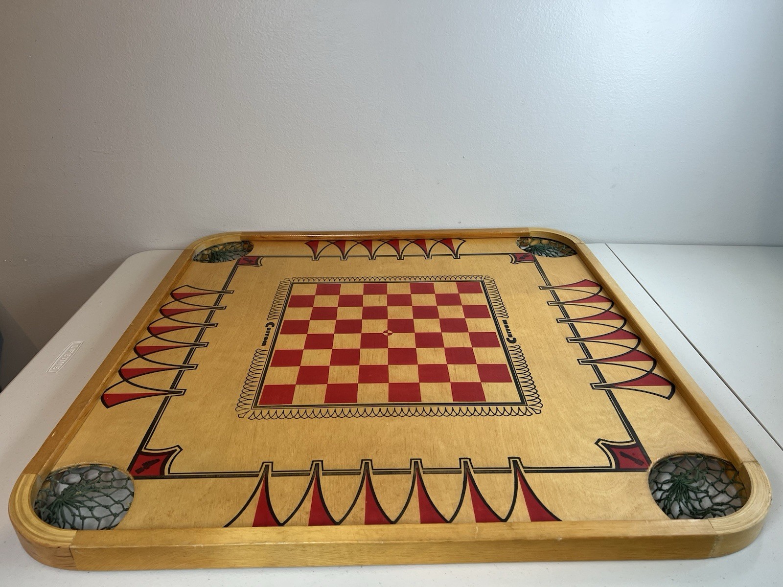 Vibrant VTG 1960s Carrom Model 106 Double Sided-Nice Wall Art Game Room Man Cave