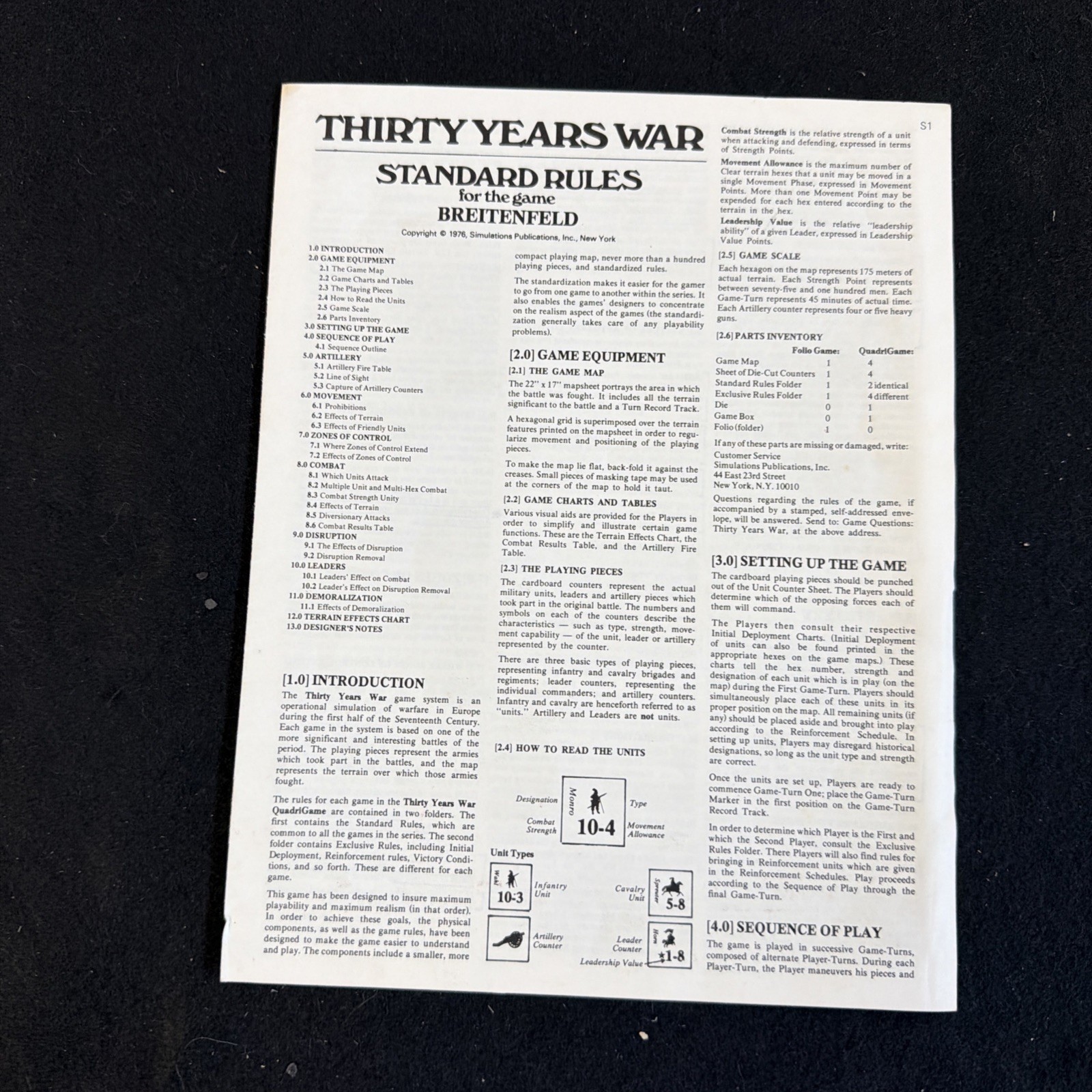 SPI 1976 Breitenfeld Triumph Swedish System Reg:Exclusive Strategy & Tactics #55