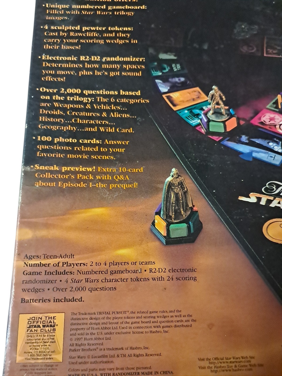Star Wars Trivial Pursuit Classic Trilogy Collector’s Edition 97. PLEASE SEE PIC