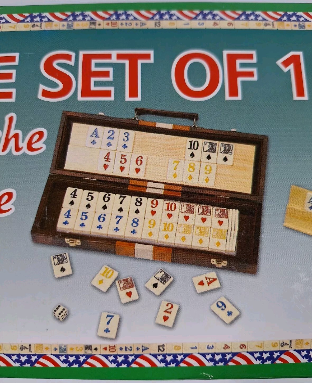 Deluxe Rummy Game Set Of 106 w/Wooden Racks in Attache Case CHH Games – NEW!