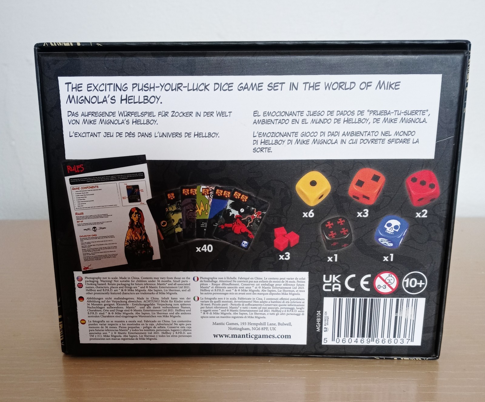 Hellboy The Dice Game Mantic Dark Horse Comics Complete 2021