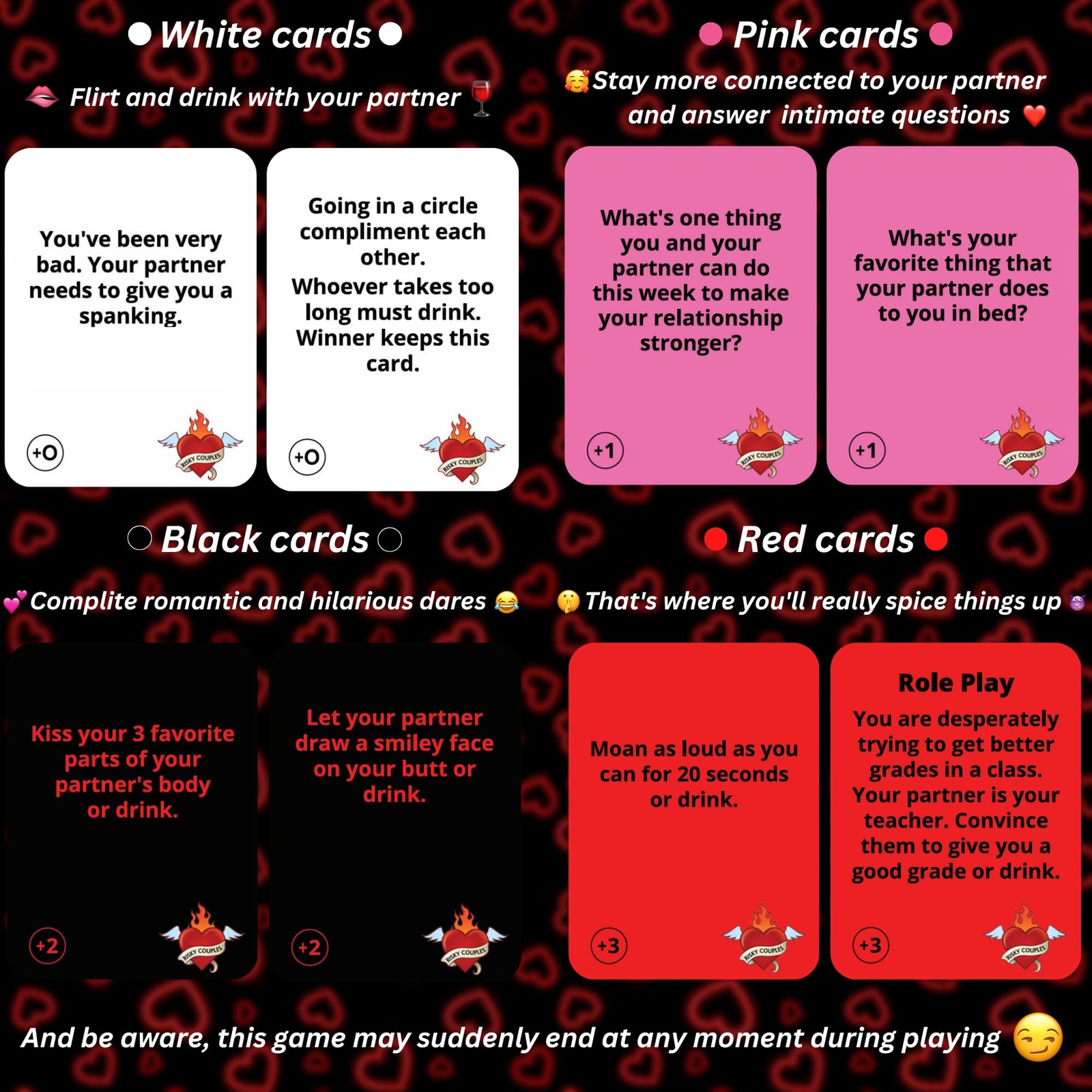 RISKY COUPLES | Couples Card Games for Date Night 150 Questions Challenges f…