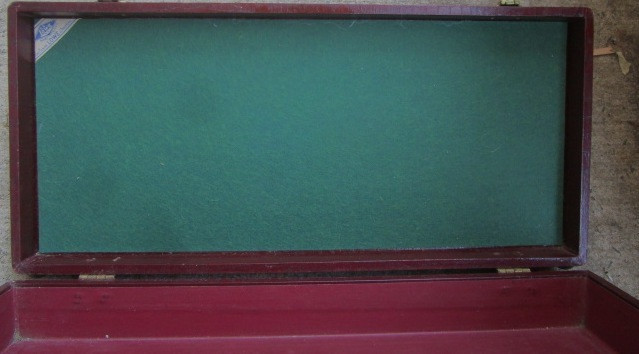 Vintage LOWE Mah Jong Red Storage Case ONLY w/ Key & Tile Holders