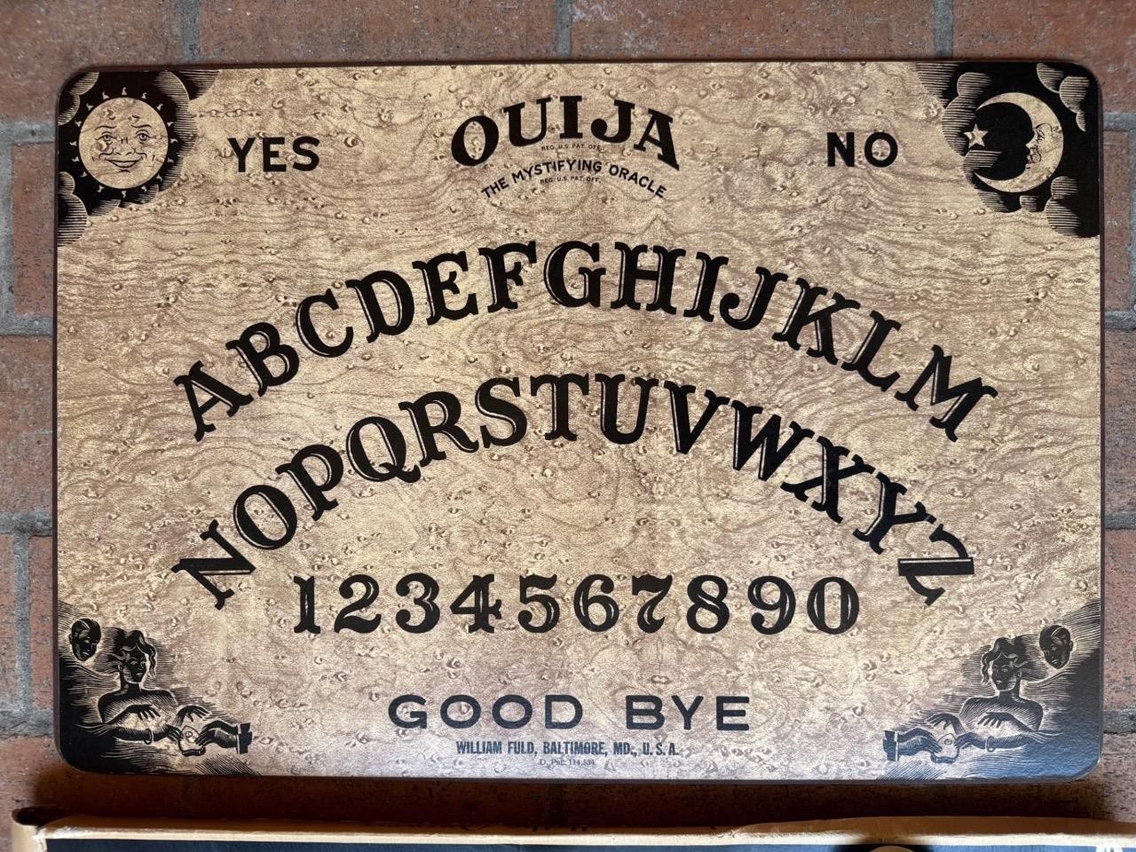 1950s Spooky William Fuld Talking Ouija Board Box Planchette Pre-Parker Bros 👻