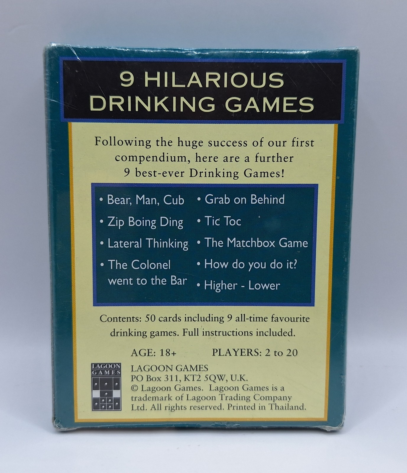 Adult Drinking Games Compendium Vol.2 Cards Lagoon Games 9 Different Games NEW