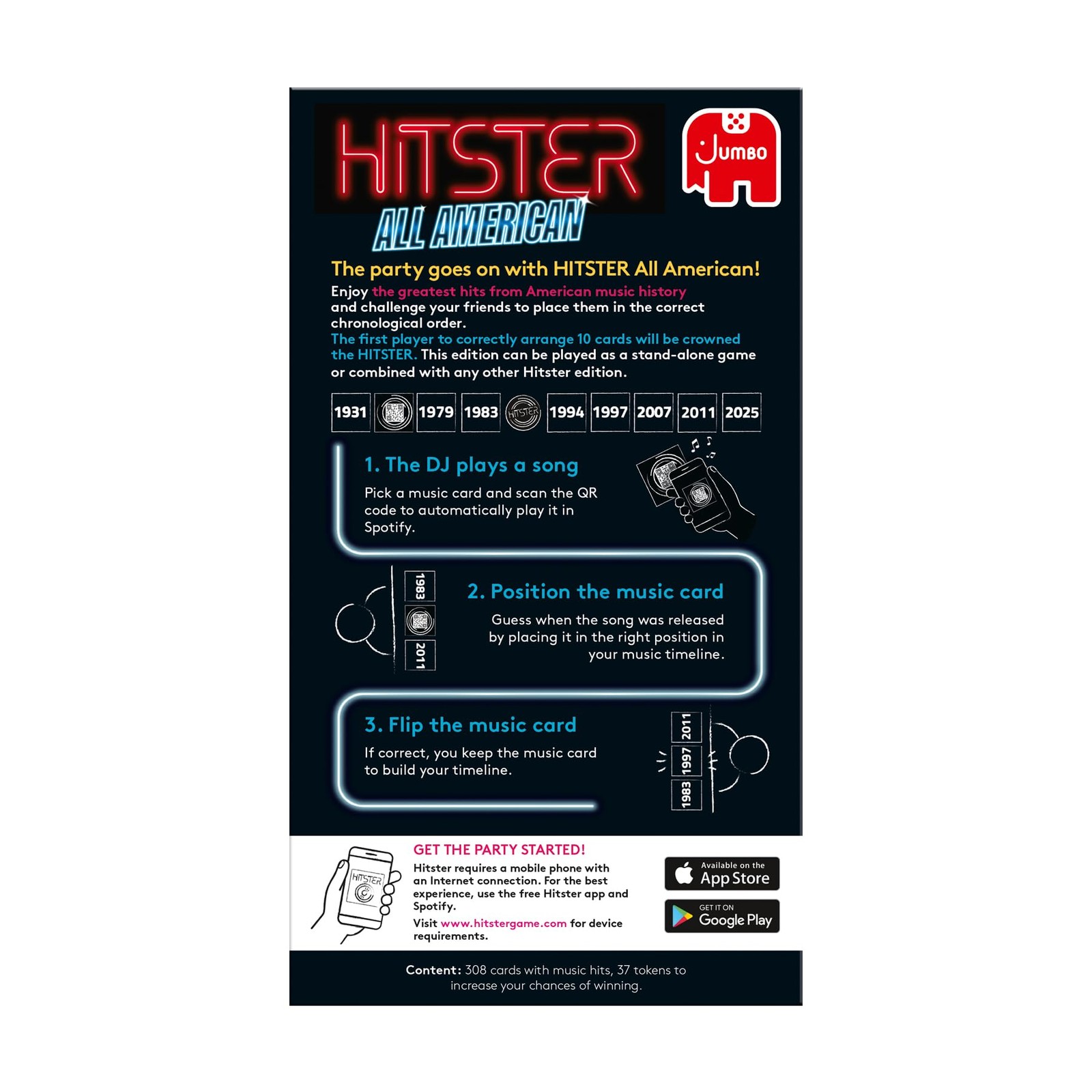 Hitster – All American, Fun Music Quiz Card Game, 2-10 Players – 300 Best Ame…