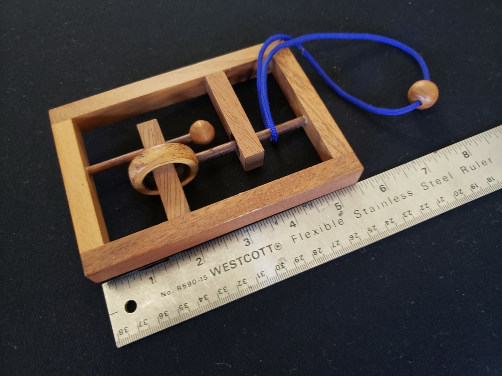 Window Pain String Puzzle, made from Exotic Monkey Pod Wood from Thailand
