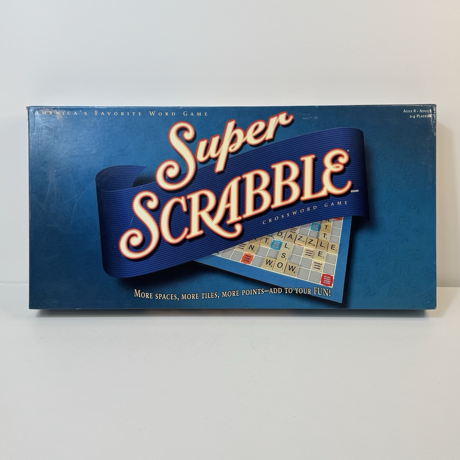 Super Scrabble Board Game by Hasbro – 2004 – 100% Complete with All 200 Tiles!