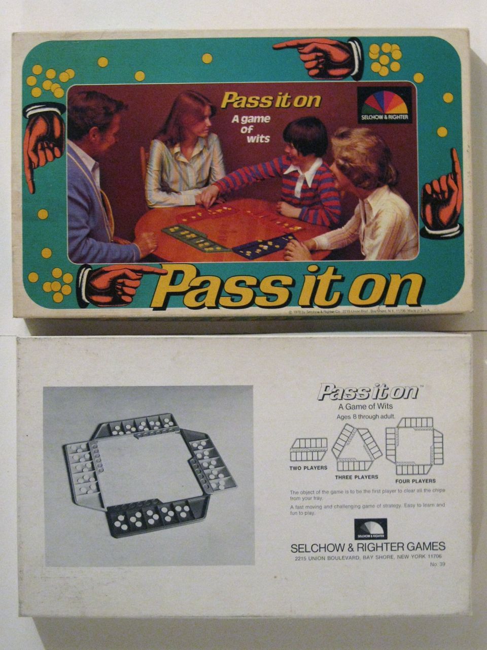 Rare Vintage 1978 PASS IT ON Game! Selchow & Righter #39! Complete in Box!