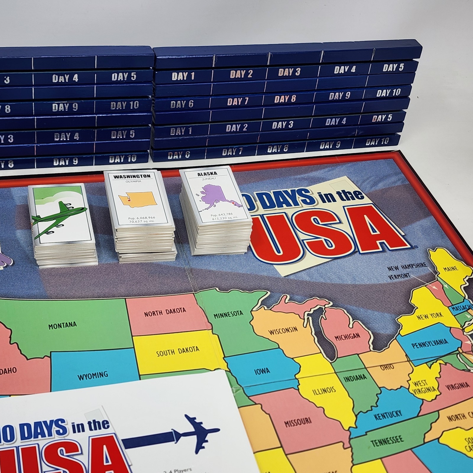 10 Days In The USA Board Game Out Of The Box Publishing 2003 Complete Pre-owned