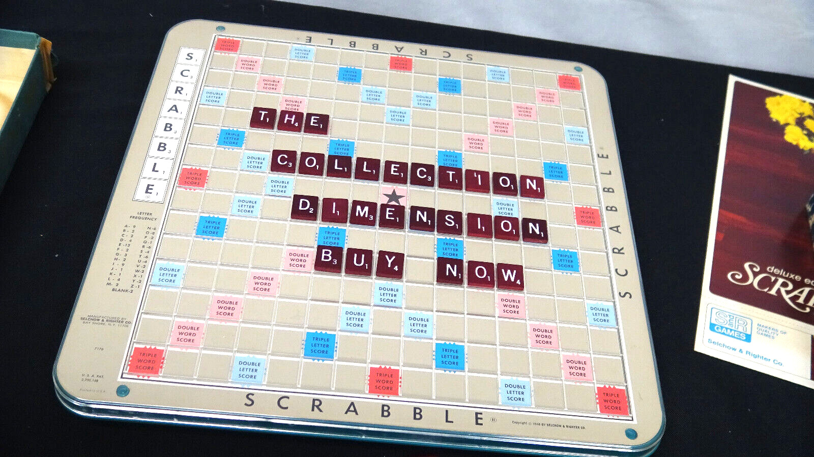Vintage Scrabble Deluxe Edition 1977 Rotating Turntable Board Game 2