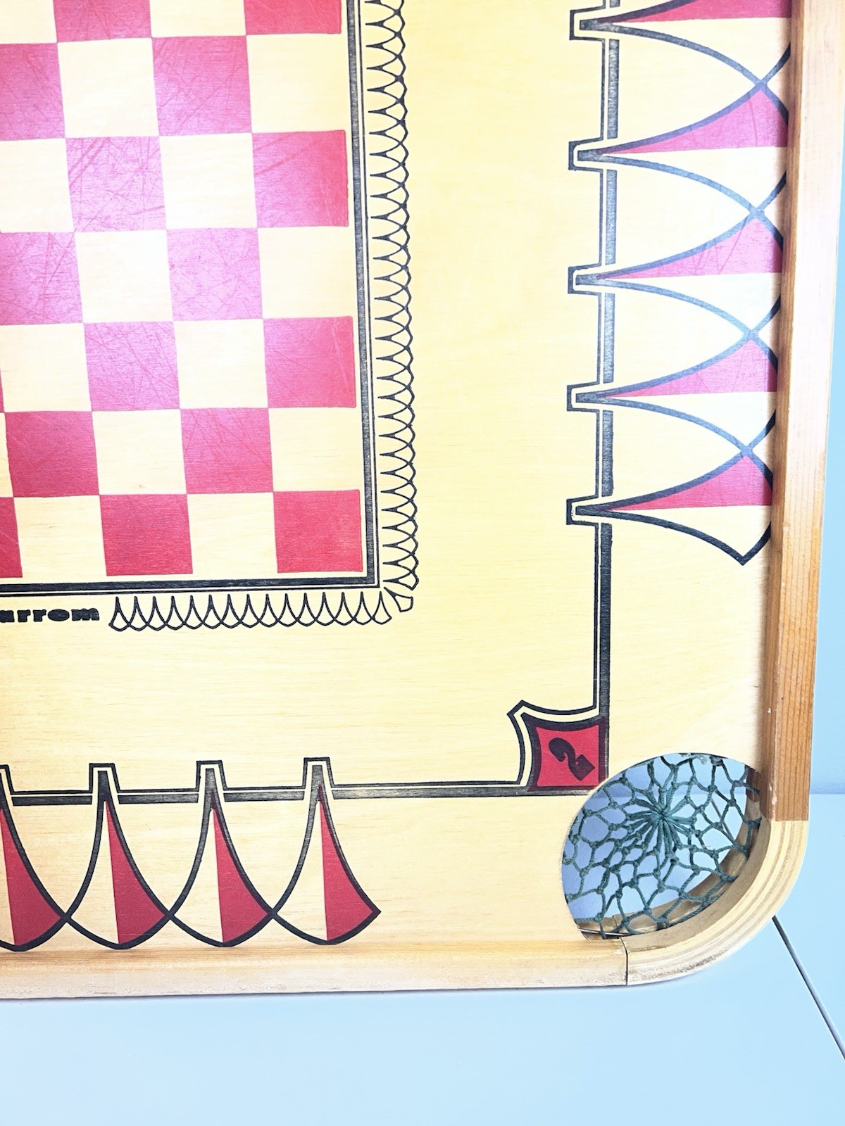Vibrant VTG 1960s Carrom Model 106 Double Sided-Nice Wall Art Game Room Man Cave