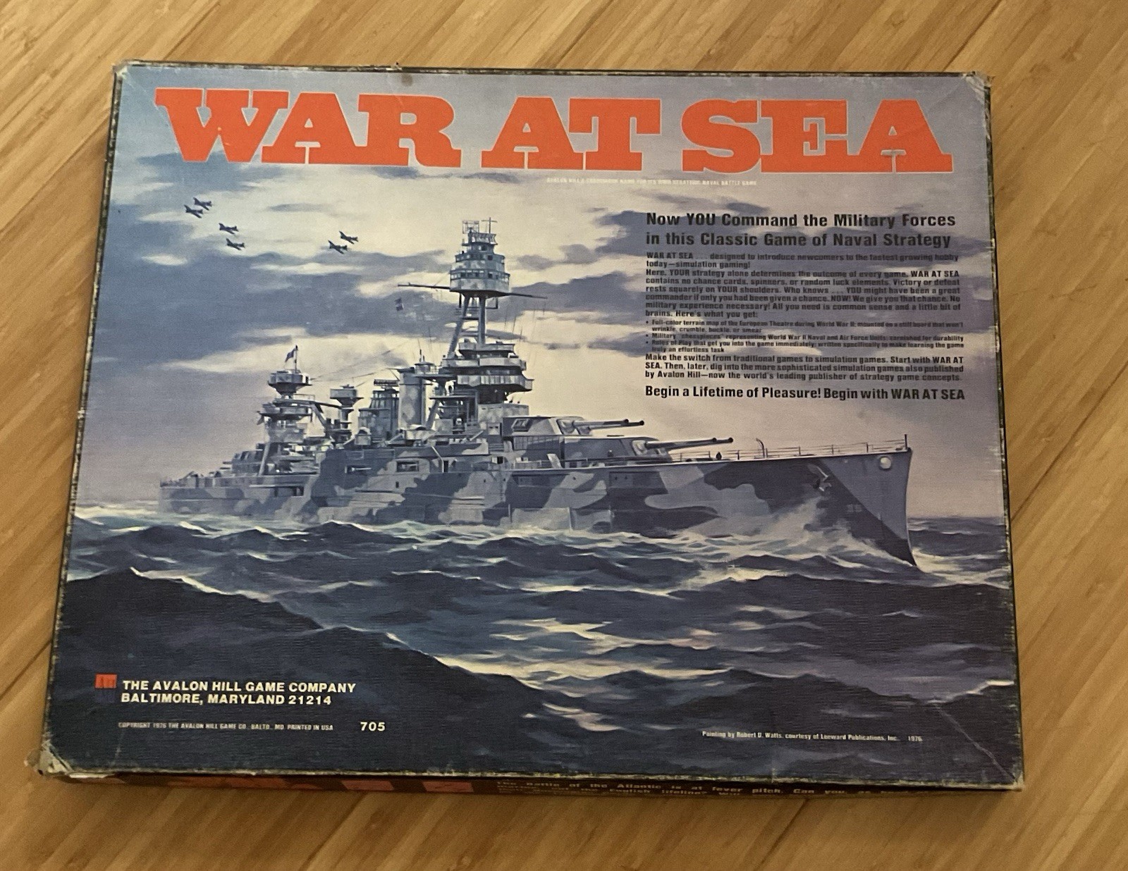Lot 4 VTG Avalon Hill Games: Blitzkreig, Battle of Bulge, Tactics II, War at Sea