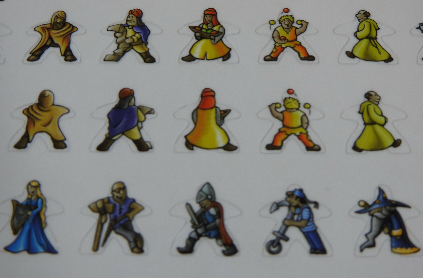 Carcassonne – 130 Meeple Stickers | Accessory | New