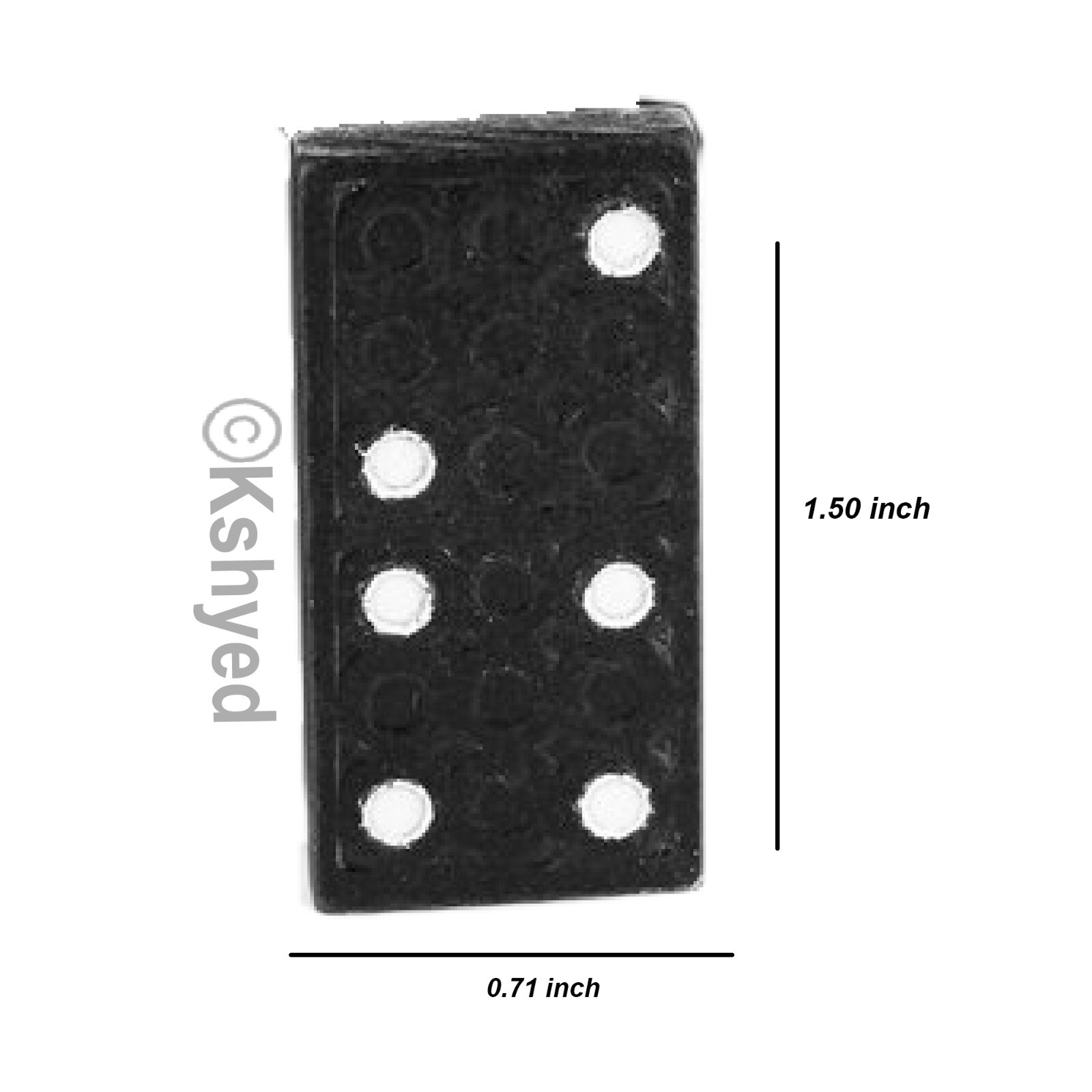 DOUBLE SIX DOMINOES MINI DOMINO SET OF 28 BLACK TILES WITH WOOD CASE (1 Pack)