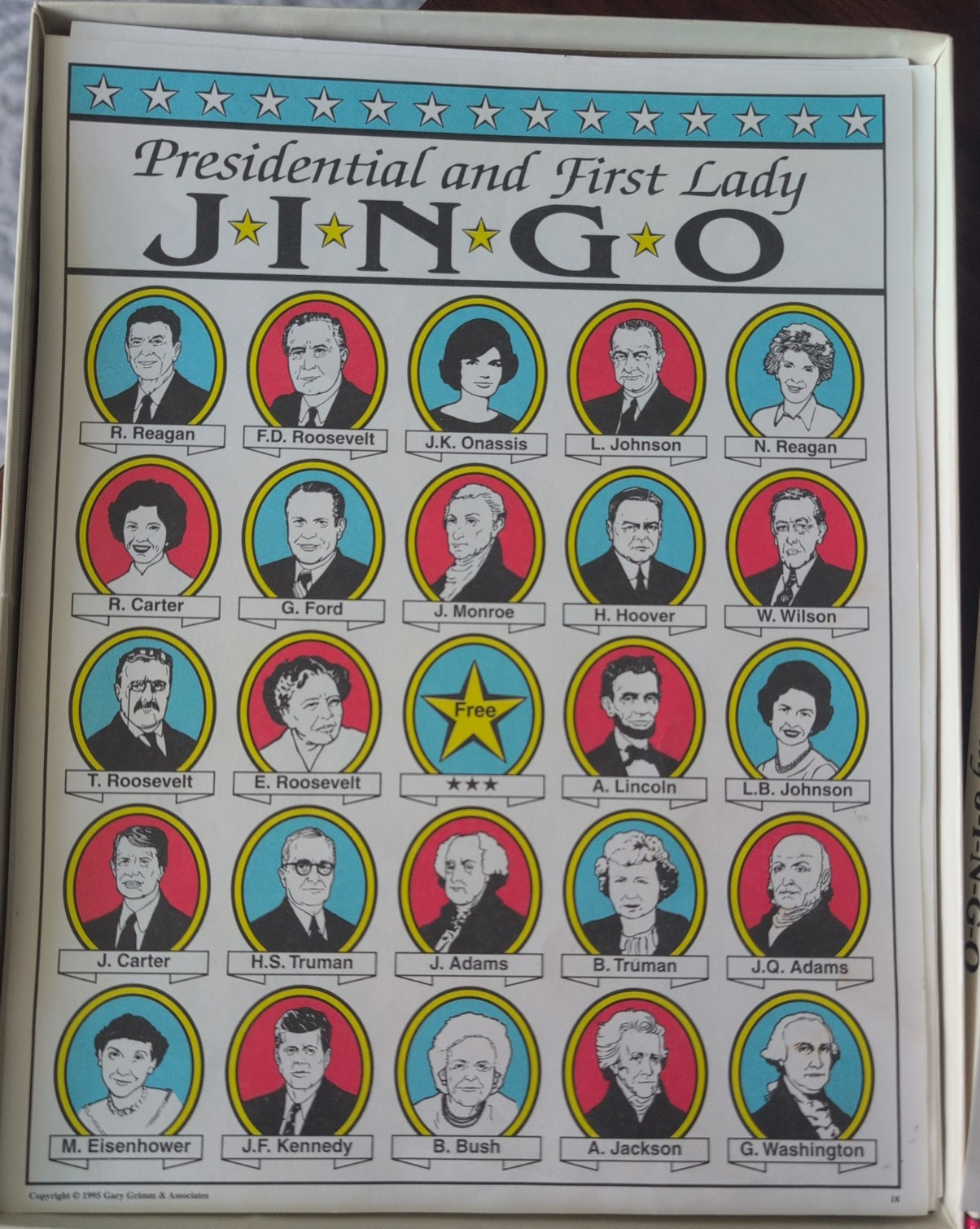Lot of 6 JINGO Bingo Educational Presidential, American, Middle East *INCOMPLETE