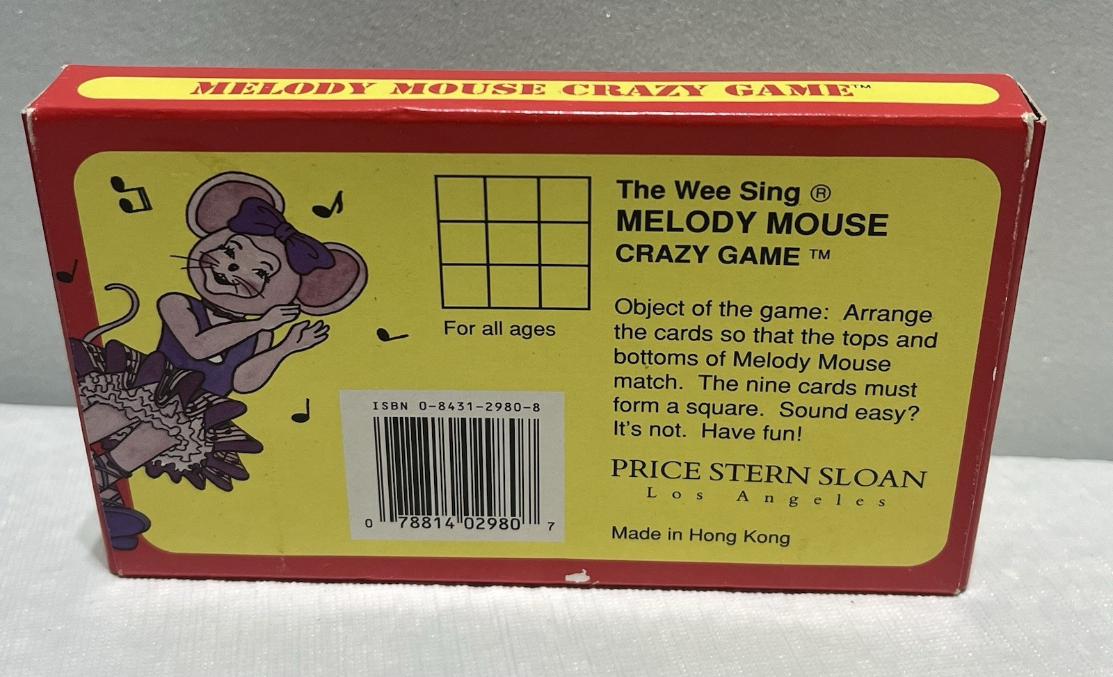 Wee Sing Melody Mouse Crazy Game Vintage 1991 Tile Match Up Game For All Ages