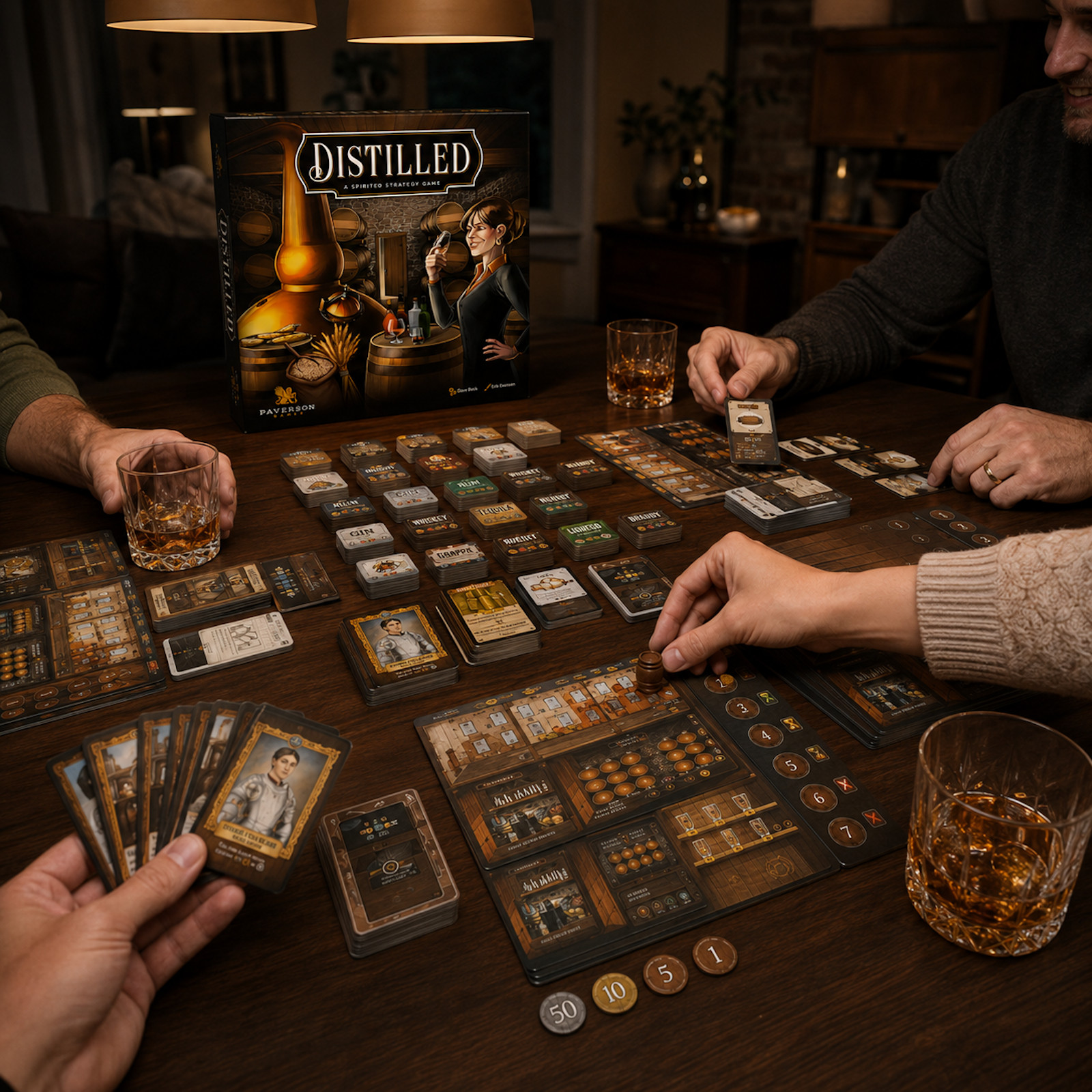 Distilled: A Spirited Strategy Game, Strive for The Title of Master Distiller