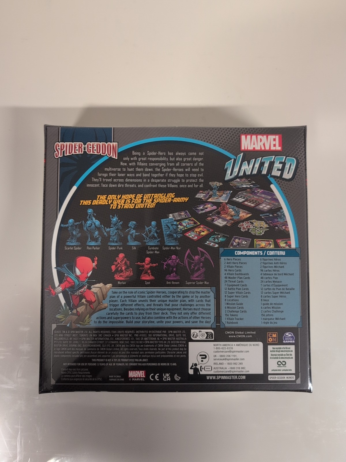 Marvel United Spider Geddon Board Game 1 To 4 Players Ages 14 And Up