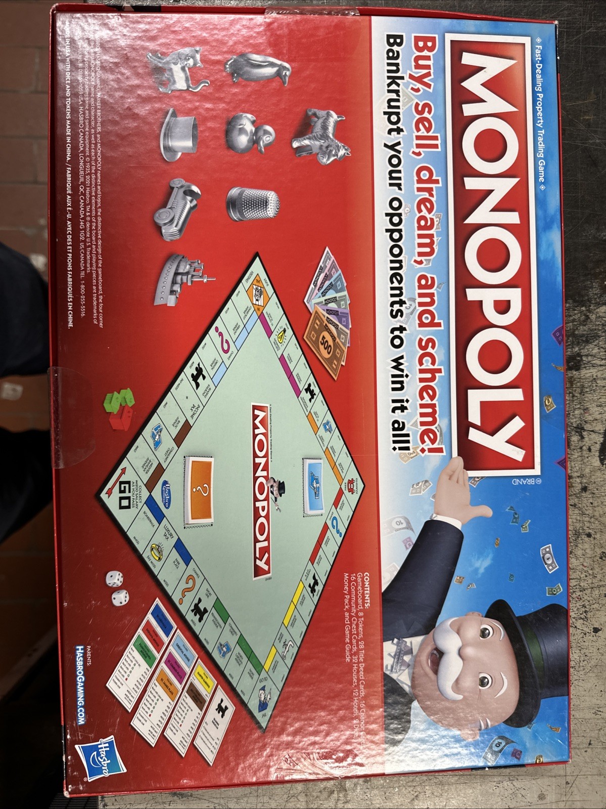 Monopoly Classic Board Game Hasbro Family Night 2-6 Players Ages 8+ Open Box Set