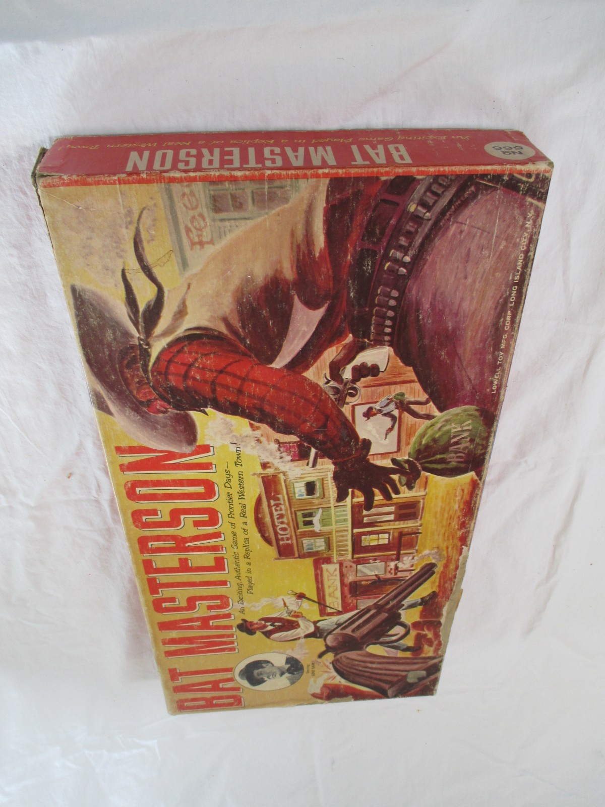 Vtg. BAT MASTERSON WESTERN BOARD GAME BY LOWELL 1958. May be Incomplete.