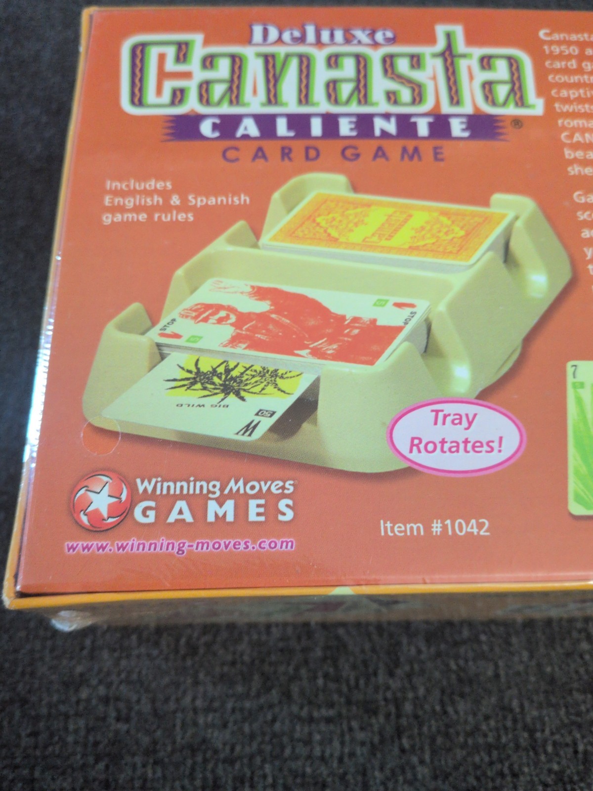 Winning Moves Deluxe Canasta Card Game w/ Rotating Tray NEW Sealed 2003 Complete
