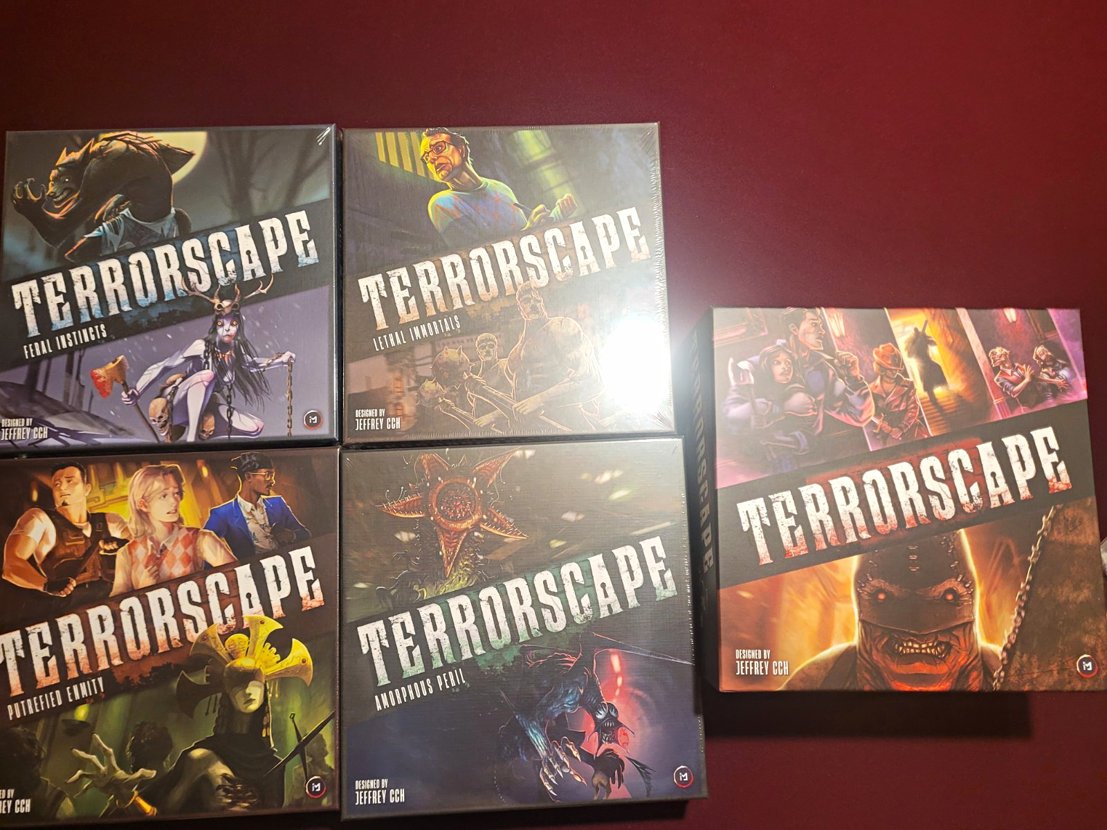 Terrorscape Horror Board Game W/4 Expansions And Painted Base Game