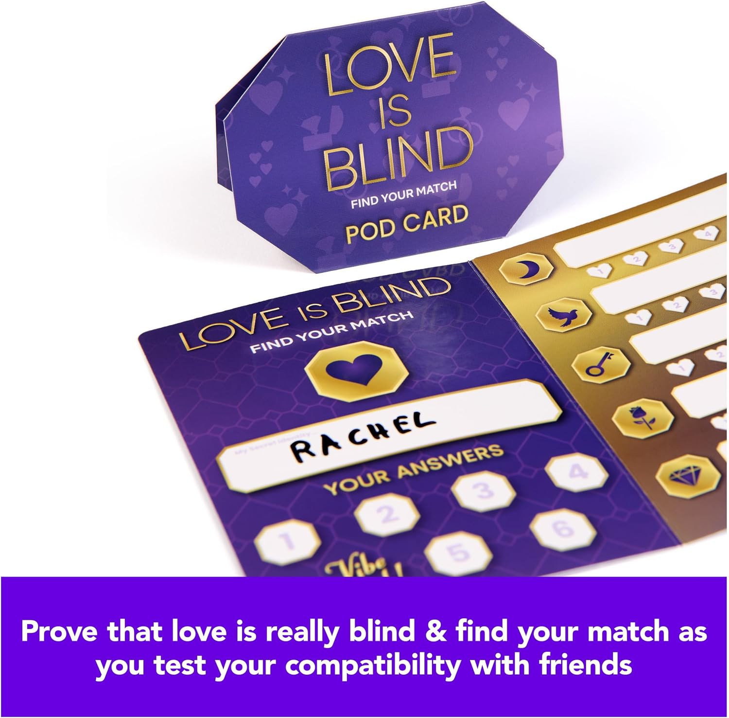 Love Is Blind Card Game for Couples Family Adults Party Game Date Night Fun Set+