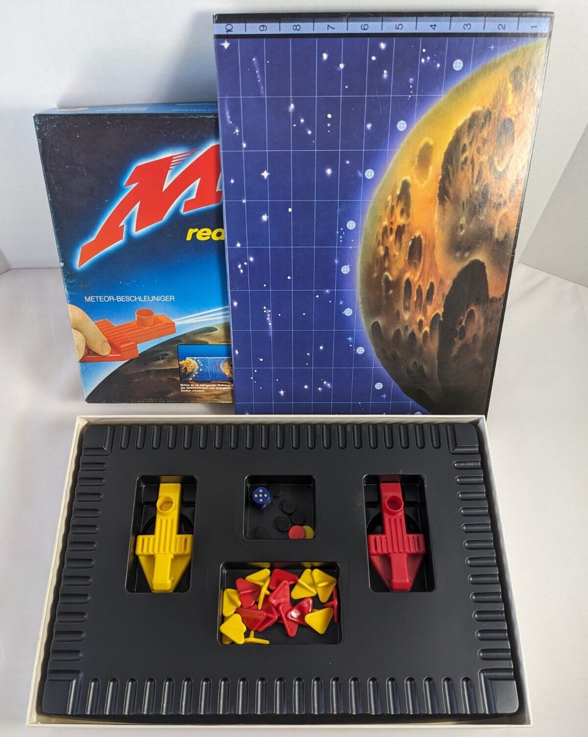 METEOR 1st Edition Board Game Missing 1 Die 99% COMPLETE WORKS! German ASS 1975