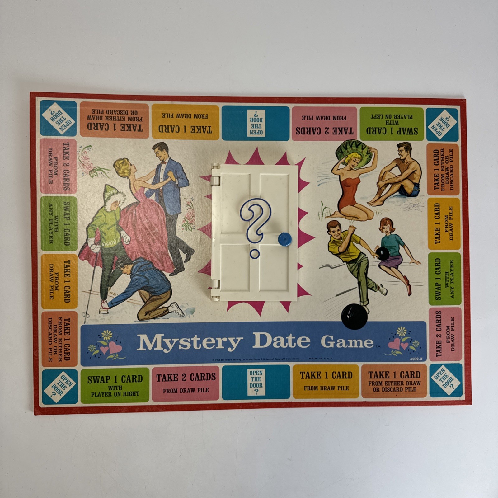 1965 Mystery Date Board Game Milton Bradley Very Good Condition Missing 1 Piece