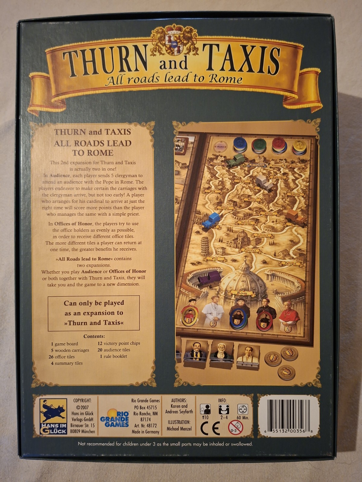 Thurn and Taxis All Roads Lead to Rome Board Game Expansion