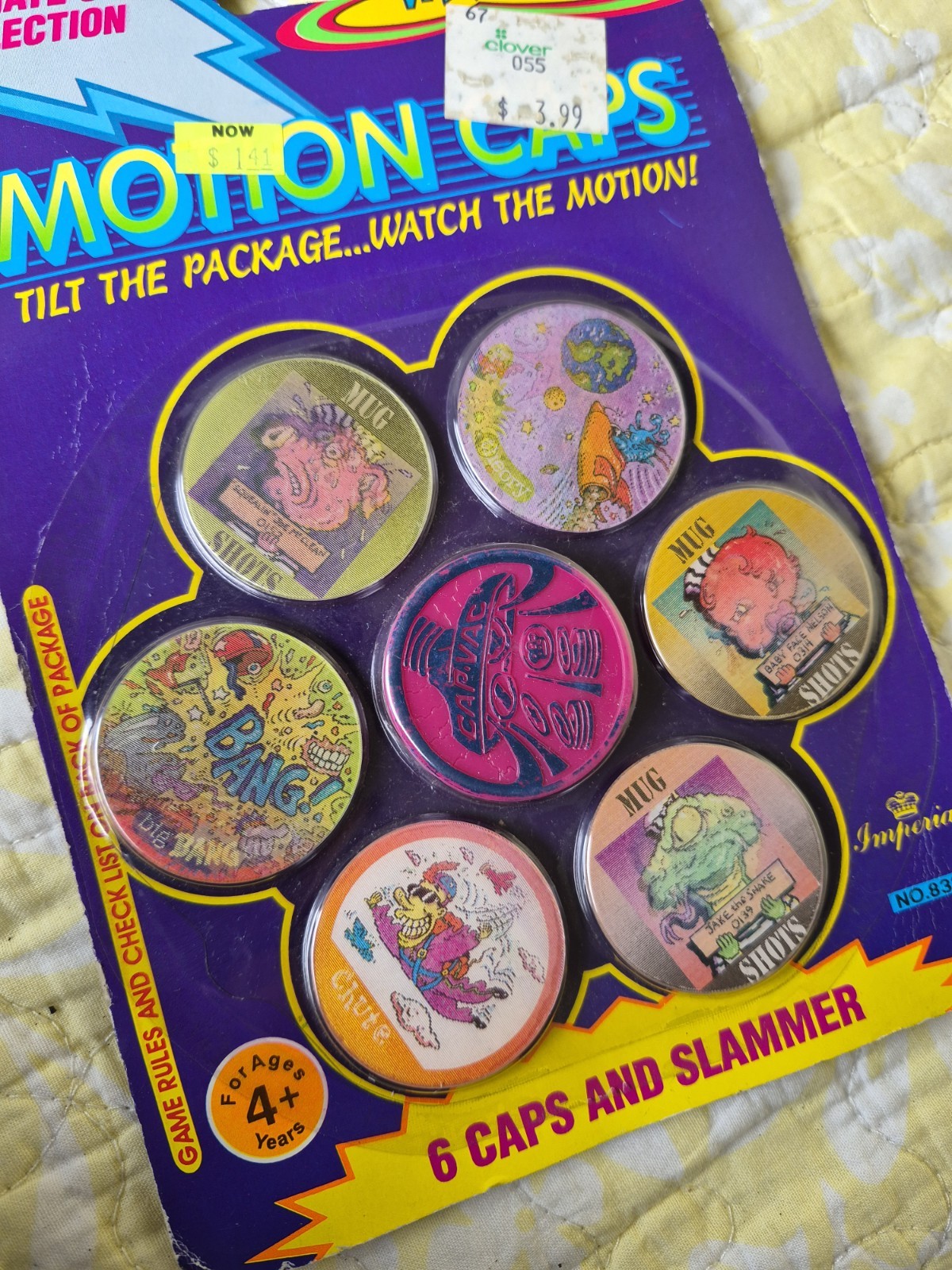 1994 POGS Sealed MOTION CAPS SLAMMER WHAMMERS – Ultra Rare 6 cap 1 slammer