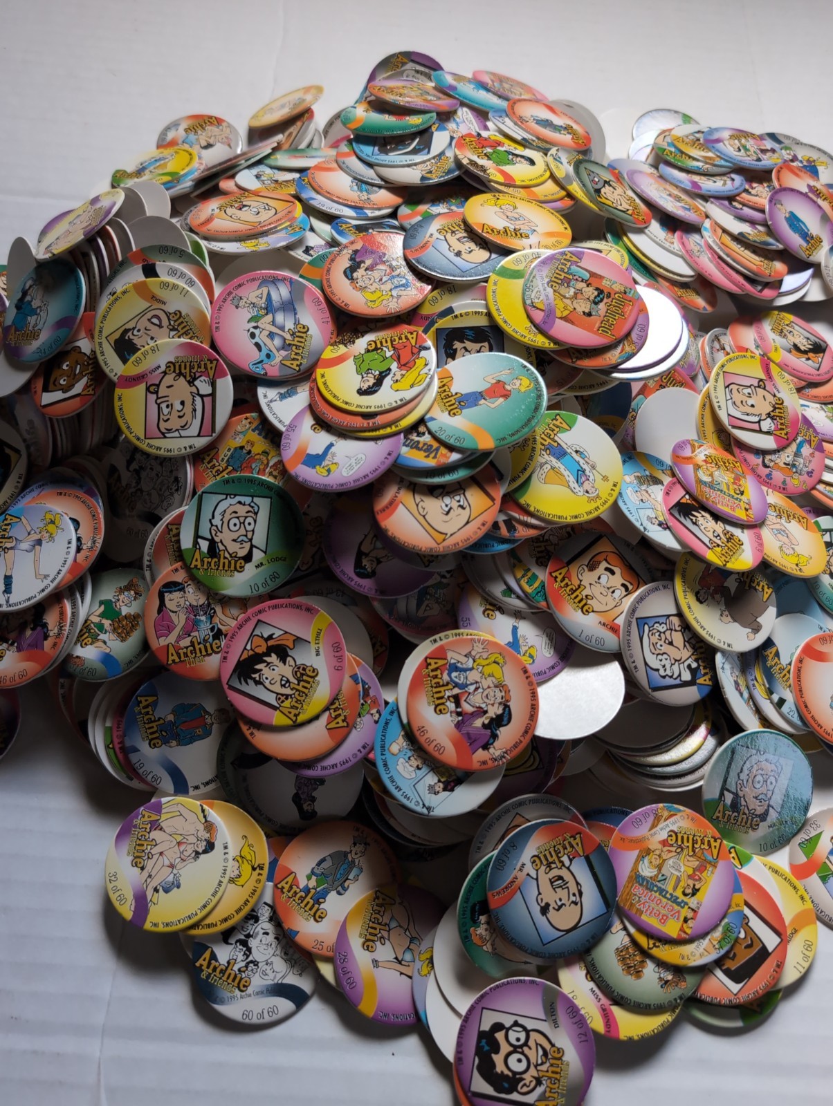 Pogs Pog Lot Archie Mix Lot Of 1000