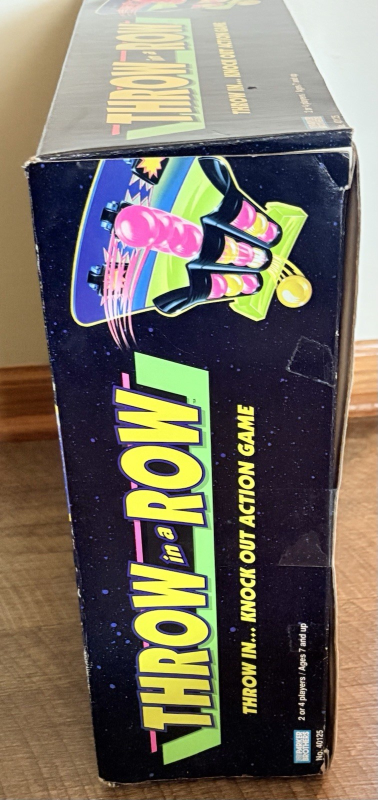 1992 Throw in a Row Game Neon Tic Tac Toe Ball Toss 40125 Works RARE