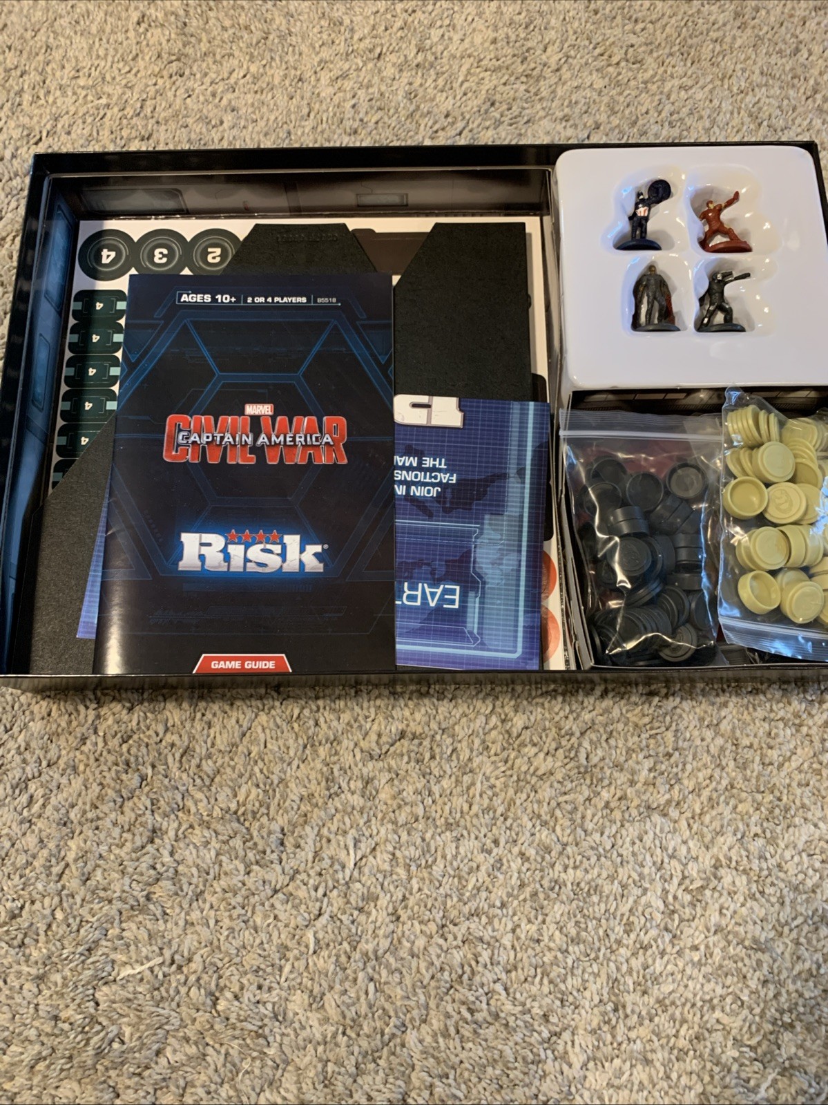 Risk Captain America Civil War Board Game Marvel Hasbro Avengers 2016