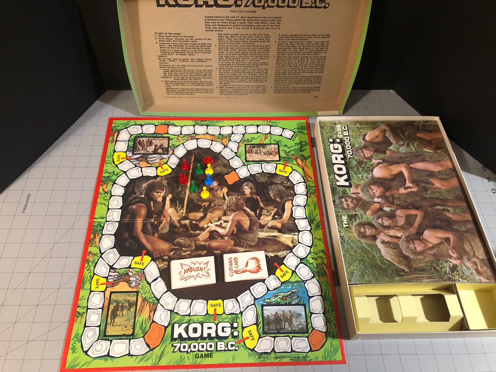 Land of the Lost & Korg: 70,000 B.C. Board Games Complete Milton Bradley Nice