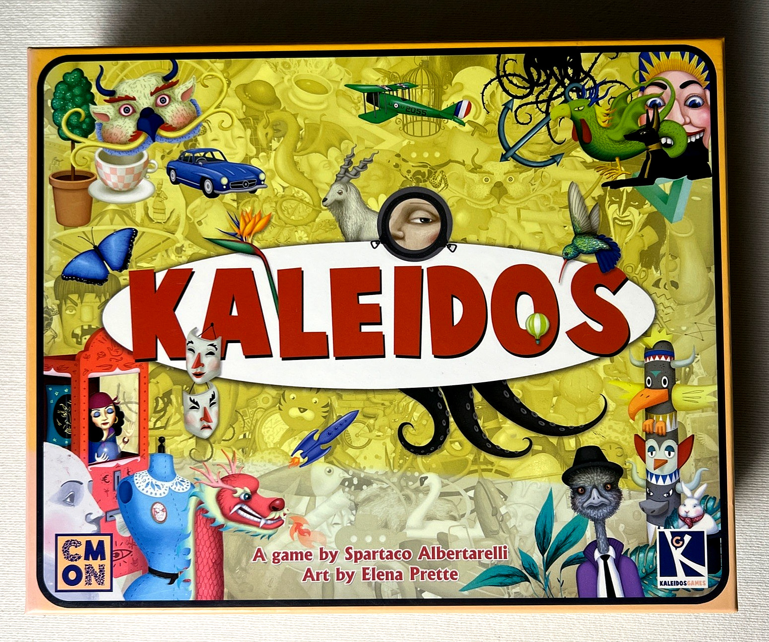 KALEIDOS: Italian Party Board Game 2016 by CMON, Art by Elena Prette, Ages 10+