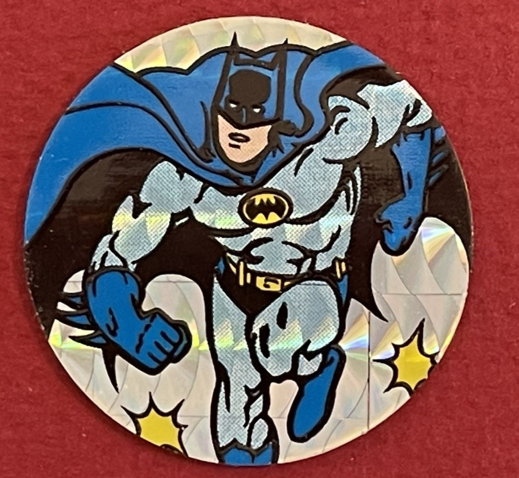 Vintage 1990’s Lot Of 5 DC/Marvel Comics Pogs /Milk Caps Superman/Batman New
