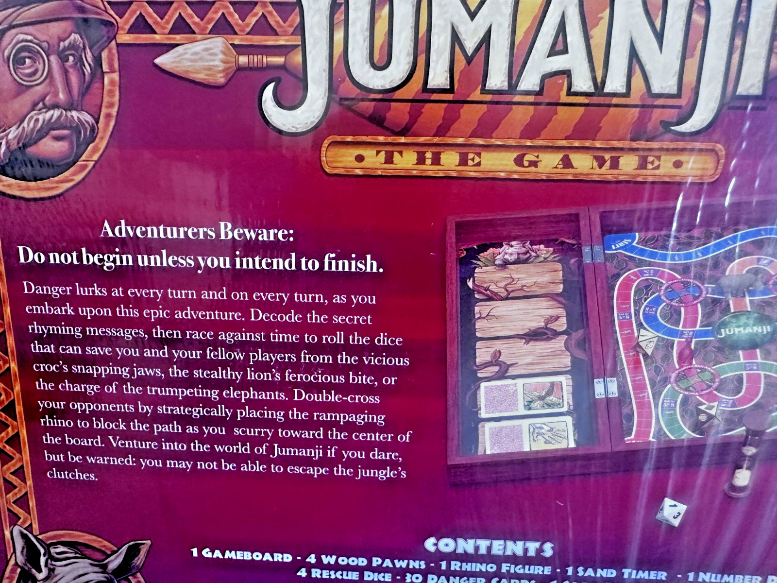 Jumanji the Game Real Wooden Box Edition of the Classic Adventure Board – SEALED