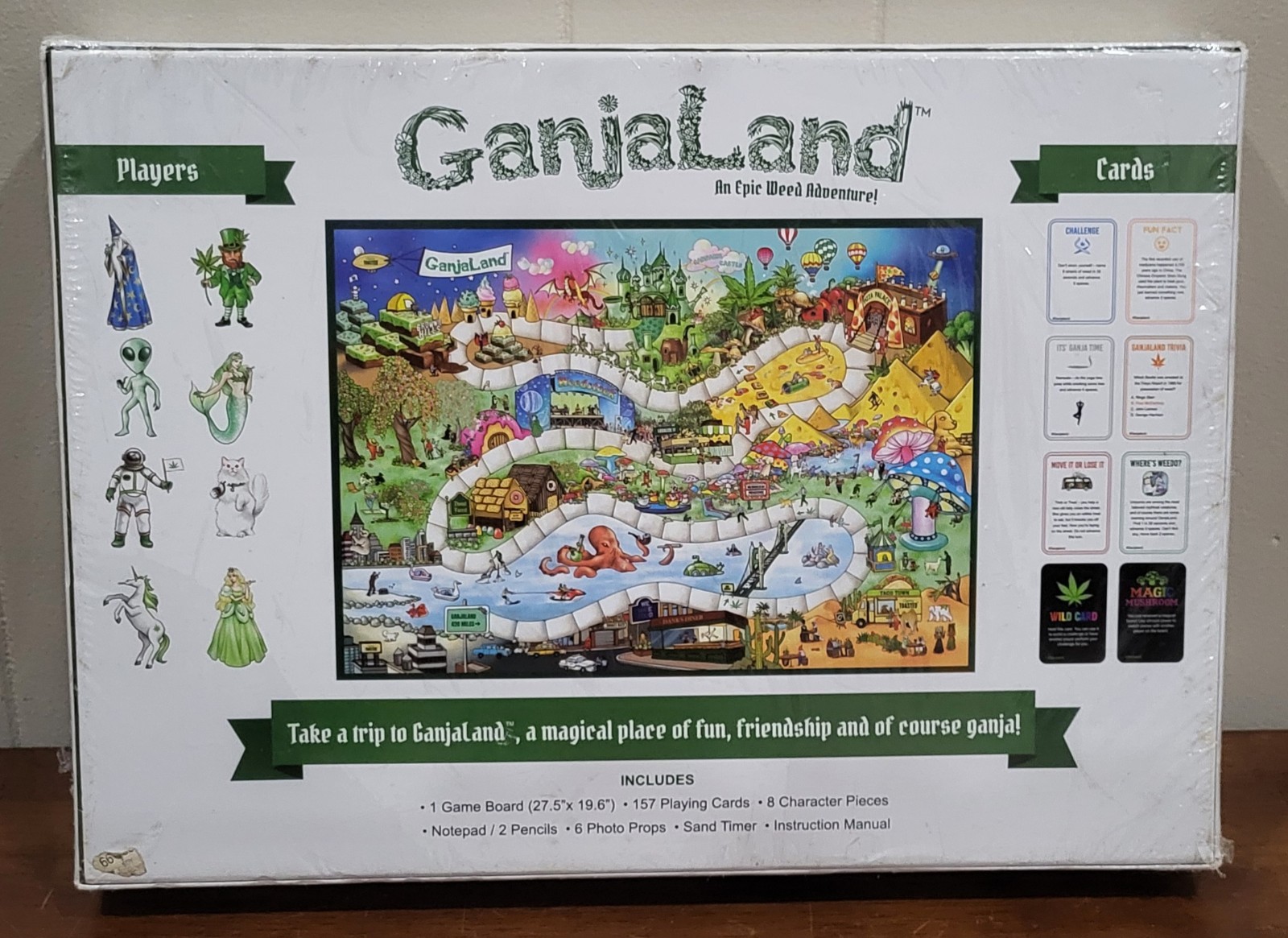 Ganjaland The Epic Weed Adventure Board Game Factory Sealed