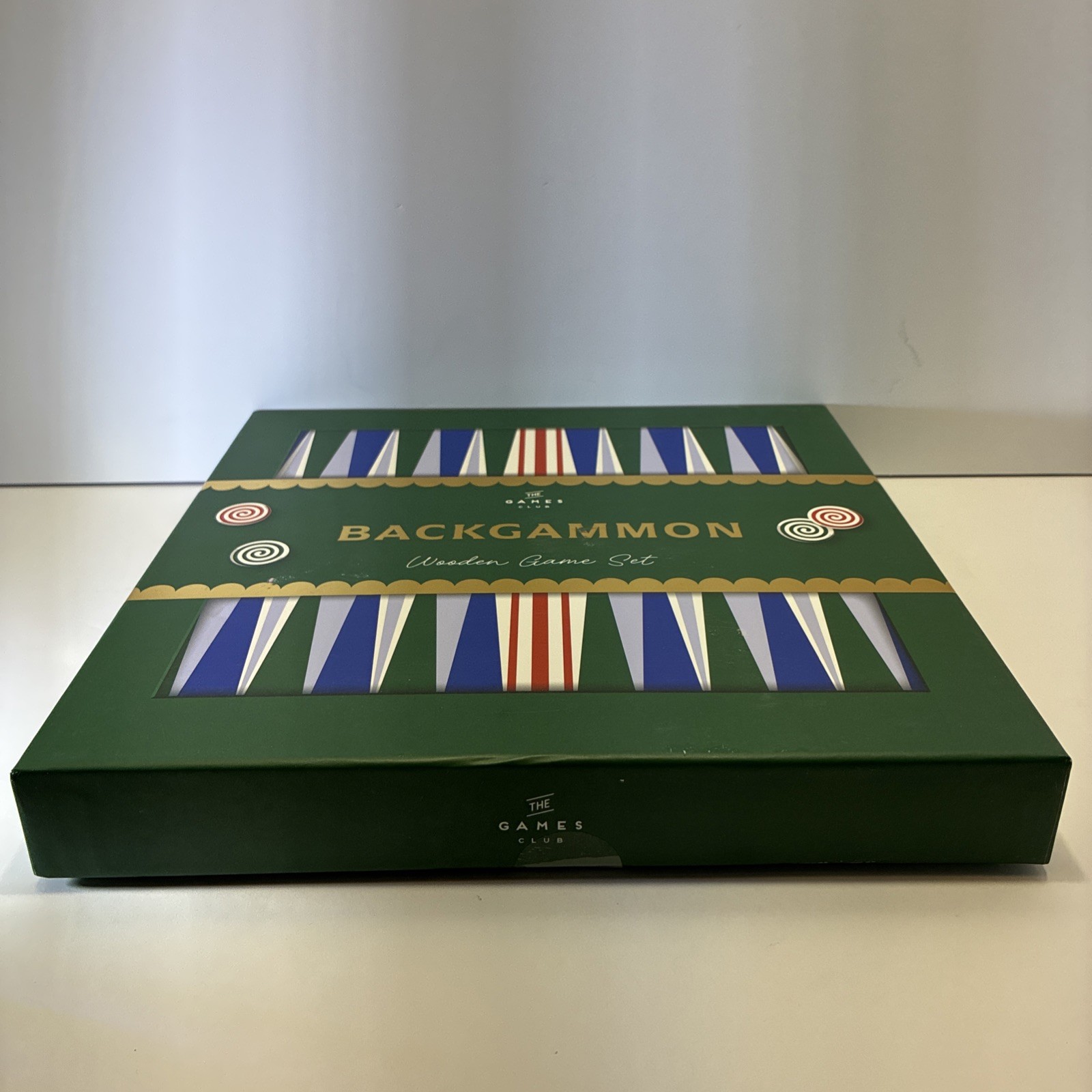 The Games Club Backgammon Wooden Game Set New in Box Professor Puzzle 8 + years