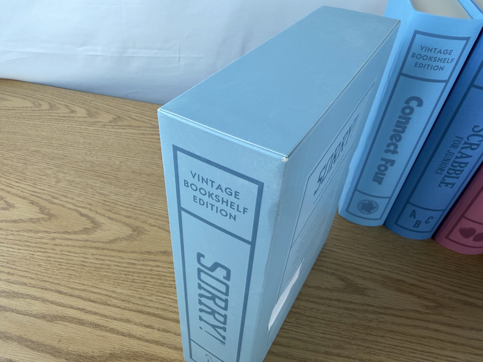 WS Game Company Linen Vintage Bookshelf Game 5 pack with Scrabble Jr Open Box