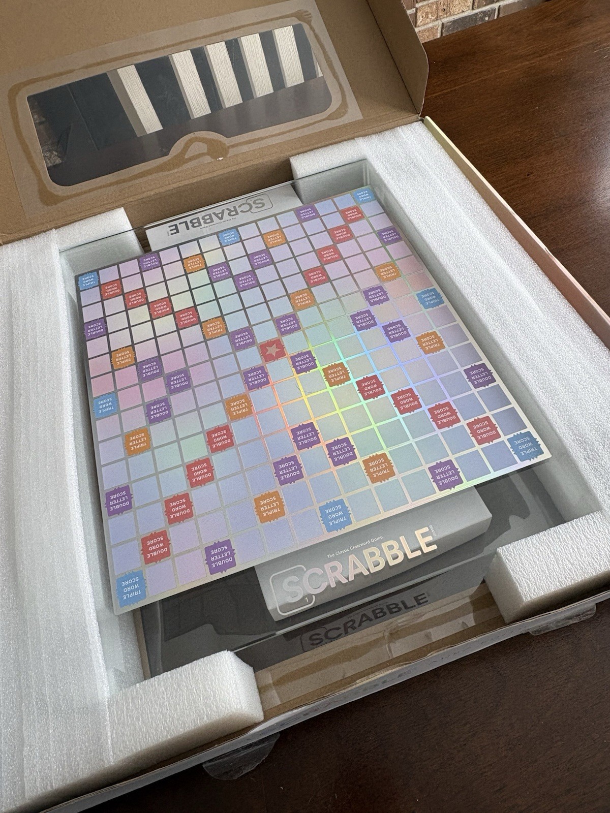 Scrabble AURA Edition Glass Turntable W.S. Game Company Boardgame Box Complete