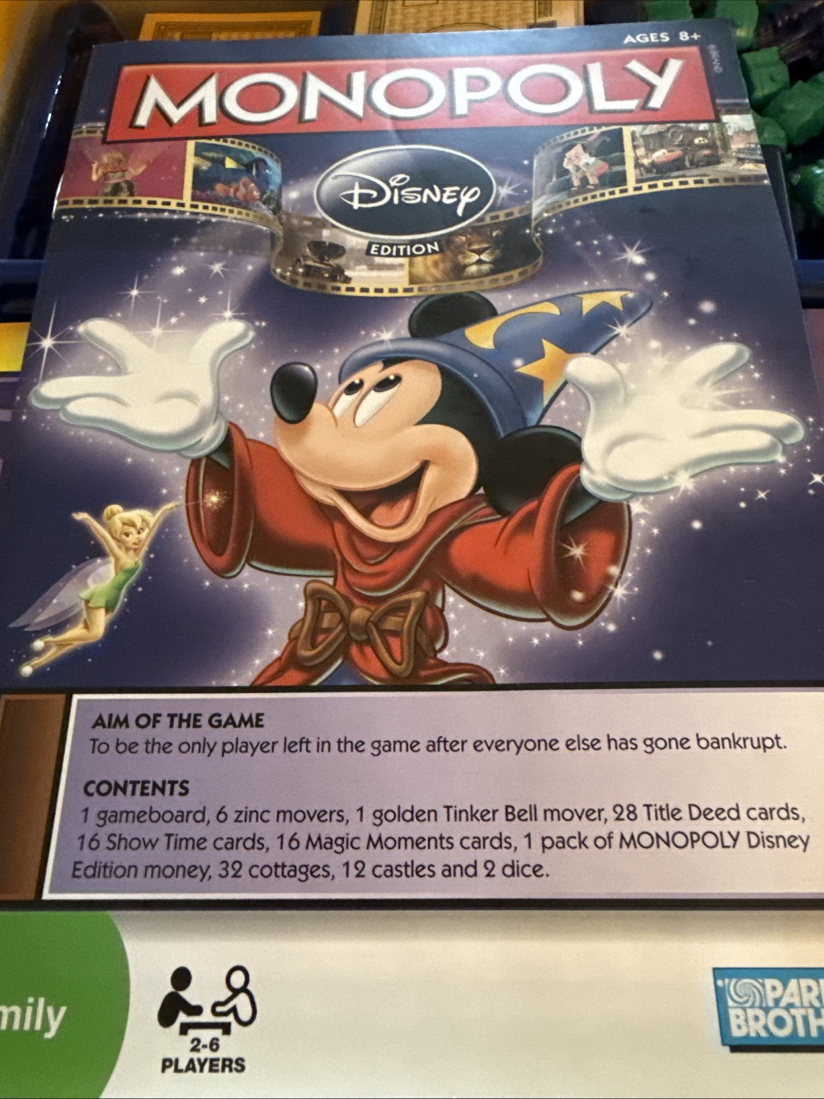 MONOPOLY DISNEY EDITION (2009) 6 PEWTER PIECES 1 GOLDEN TINKER BELL Game Piece