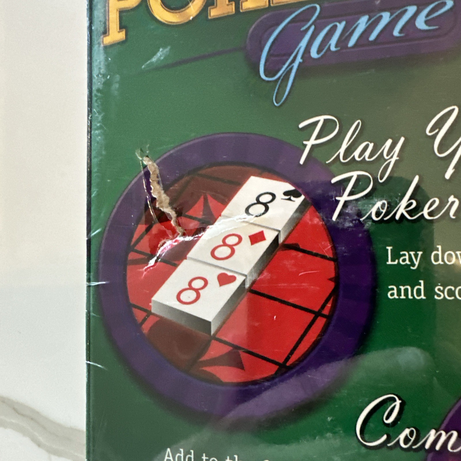 POKER TILES GAME – New In Shrink But Slight Damage To Back Side Of Box ￼