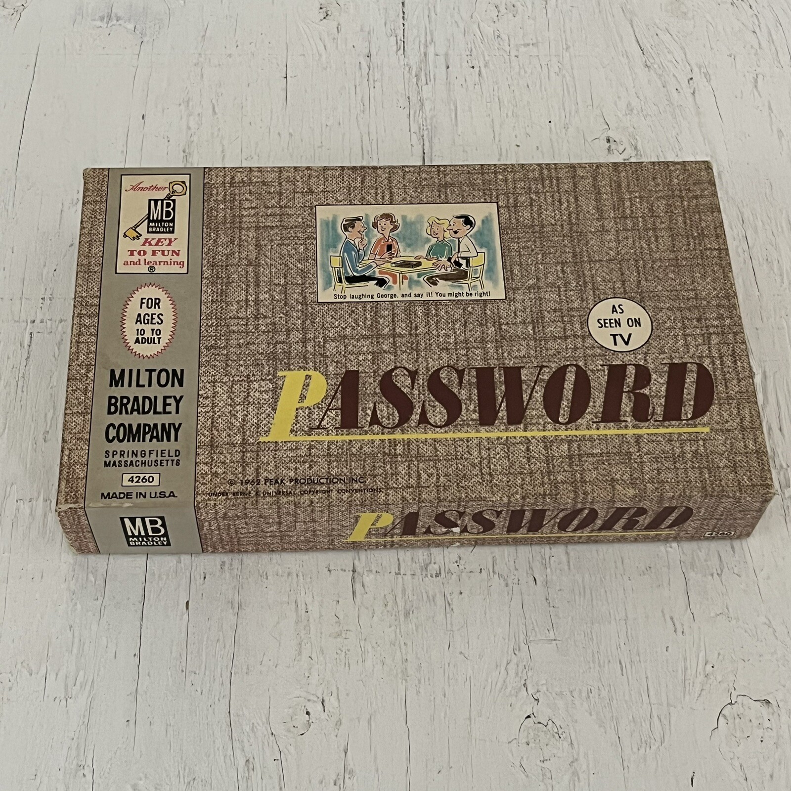 Vintage 1962 Password As Seen on TV #4260 by Milton Bradley – Made in USA